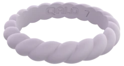 Women's Stackable Twist Silicone Ring -Silicone Jewelry & Accessories StackBuilder.Twist .LavenderMist.Front