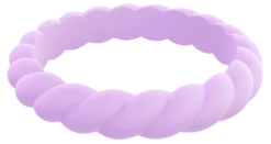 Women's Stackable Twist Silicone Ring -Silicone Jewelry & Accessories StackBuilder.Twist .Ultraviolet.Front