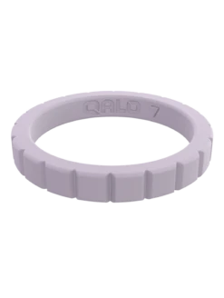 Women's Stackable Step Silicone Ring -Silicone Jewelry & Accessories Step.LavenderMist.Front