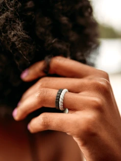 Women's Stackable Step Silicone Ring -Silicone Jewelry & Accessories Step.Lifestyle1