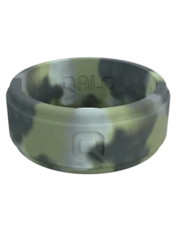 Men's White Marble Step Edge Silicone Ring -Silicone Jewelry & Accessories StepEdge.BrushedCamo.Front