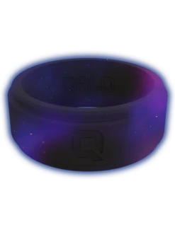 Men's Aqua Galaxy Glow Silicone Ring -Silicone Jewelry & Accessories StepEdge.GalaxyGlowBlue.Front 5da151e1 94d7 4229 98ab b8b93078a639