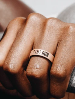 Women's Clearance Gold/Black Strata Blossom Silicone Ring -Silicone Jewelry & Accessories Strata.Narrow.Lifestyle2 a470cc0a d81b 45e6 b3cd c89d6b53df6c