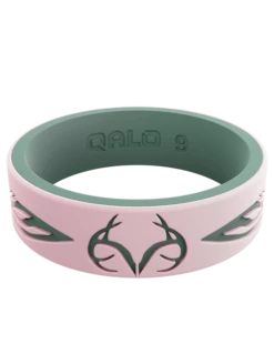 Women's Realtree Arrowhead Silicone Ring -Silicone Jewelry & Accessories Strata.Narrow.Realtree.BlushSage.Arrowhead.Front