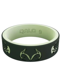 Women's Realtree Arrowhead Silicone Ring -Silicone Jewelry & Accessories Strata.Narrow.Realtree.EvergreenMoss.Arrowhead.Front