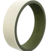 Women's Strata Silicone Ring -Silicone Jewelry & Accessories Strata.Narrow.SandOlive.Angle