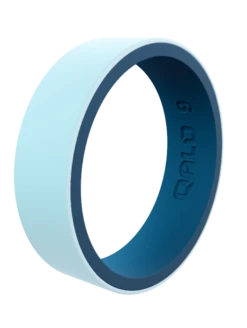 Women's Strata Silicone Ring -Silicone Jewelry & Accessories Strata.Narrow.SparkofBlue.Angle a4aa91d2 c92e 4b8d 8900 b2cdc480e7f9