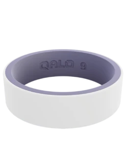 Women's Strata Silicone Ring -Silicone Jewelry & Accessories Strata.Narrow.WhiteLilac.Front