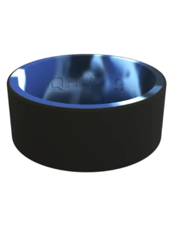 Men's Strata Silicone Ring -Silicone Jewelry & Accessories Strata.Wide .BlackBlueCamo.Front