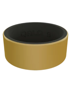 Men's Metallic Strata Silicone Ring -Silicone Jewelry & Accessories Strata.Wide .GoldBlack.Front 1 4db56473 a7a8 48c2 b893 47c6cb44c8cc