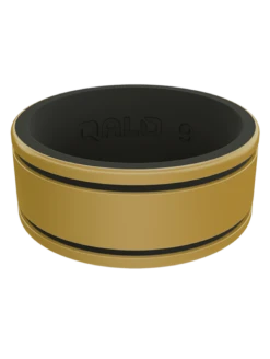 Men's Metallic Score Strata Silicone Ring -Silicone Jewelry & Accessories Strata.Wide .Score .GoldBlack.Front 813d0d53 4145 4003 bdbe 17558b3c26e8