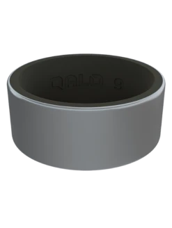 Men's Metallic Strata Silicone Ring -Silicone Jewelry & Accessories Strata.Wide .SilverBlack.Front a9792ddd e60b 43f2 b403 b7d8d132f98a