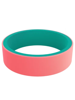 Women's Switch Reversible Silicone Ring -Silicone Jewelry & Accessories Switch.EmeraldCoral.Front dde77102 e952 47cc 8a07 fdc677dacbc4