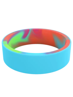 Switch Reversible Tie-Dye Silicone Ring -Silicone Jewelry & Accessories Switch.NeonBlueTieDye.Front eee78a3a 10d7 47a1 90d6 5e35bd7fe3c6