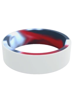 Women's Switch Reversible Silicone Ring - Red White And Blue Marble -Silicone Jewelry & Accessories Switch.WhiteRWB.Front 6a73c57a 30cd 4aa8 9302 960bce37a40c
