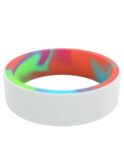 Switch Reversible Tie-Dye Silicone Ring -Silicone Jewelry & Accessories Switch.WhiteTieDye.Front 79a23dce becd 45e8 a37c f063144e2ee8
