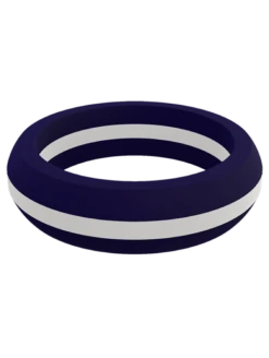 Women's Thin White Line Silicone Ring -Silicone Jewelry & Accessories ThinLine.Narrow.EMT .Front e9db68c0 0c25 4728 ab7f 0d9bb5b04c0f