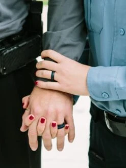 Men's Thin Blue Line Silicone Ring -Silicone Jewelry & Accessories ThinLine.Wide .Police.Lifestyle1