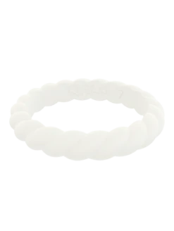 Women's Stackable Twist Silicone Ring -Silicone Jewelry & Accessories Twist.White .Front 0e4eb708 59d0 4df1 bbf0 413b8e0eb51e