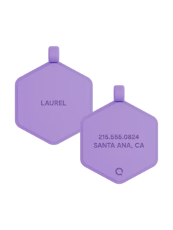 Violet Glow Classic Hex Dog ID Tag -Silicone Jewelry & Accessories VioletGlow.Hex .CMZ