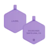 Violet Glow Classic Hex Dog ID Tag -Silicone Jewelry & Accessories Violet Glow Hex Front Back Customized