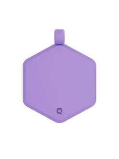 Violet Glow Classic Hex Dog ID Tag -Silicone Jewelry & Accessories Violet Glow Hex Glow Back