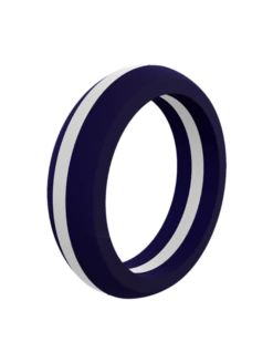 Women's Thin White Line Silicone Ring