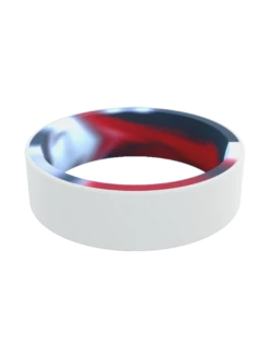 Women's Switch Reversible Silicone Ring - Red White And Blue Marble -Silicone Jewelry & Accessories Womens MarbleSwitch WhiteRWB Front Trans 5a6d5c65 165f 416a 9ce6 f0fdff7b7964