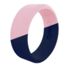 Duo Women's Modern Silicone Ring -Silicone Jewelry & Accessories Womens Modern Duo NavyLightPink Angle Trans