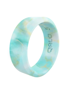 Women's Metallic Marble Modern Silicone Ring