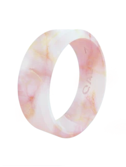 Women's Metallic Marble Modern Silicone Ring -Silicone Jewelry & Accessories Womens Modern MetallicMarble Rouge Angle Trans