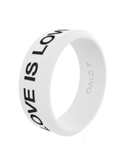 Black Love Is Love Modern Silicone Ring