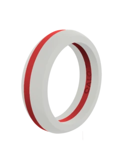 Women's Thin Red Line Silicone Ring