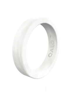 Women's Stackable Smooth Silicone Ring - Pearl -Silicone Jewelry & Accessories Womens Smooth Pearl Angle Trans