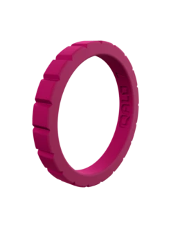 Women's Stackable Step Silicone Ring -Silicone Jewelry & Accessories Womens Step PinkTopaz Angle Trans