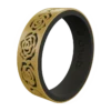 Women's Clearance Gold/Black Strata Blossom Silicone Ring
