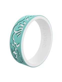 Women's Strata Hibiscus Silicone Ring