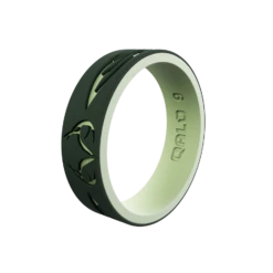 Women's Realtree Tail Feather Silicone Ring -Silicone Jewelry & Accessories Womens Strata PineGreenMoss Angle TailFeathers Trans2