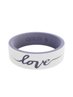 Women's Strata Love Silicone Ring -Silicone Jewelry & Accessories Womens Strata WhiteLilac Front Love