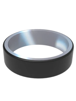 Women's Holographic Switch Reversible Silicone Ring -Silicone Jewelry & Accessories Womens Switch Holographic BlackBlueFrost Front