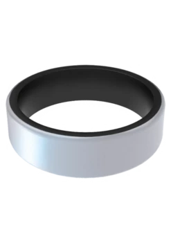 Women's Holographic Switch Reversible Silicone Ring -Silicone Jewelry & Accessories Womens Switch Holographic BlueFrostBlack Front