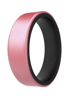 Women's Holographic Switch Reversible Silicone Ring -Silicone Jewelry & Accessories Womens Switch Holographic CosmicPinkBlack Angle