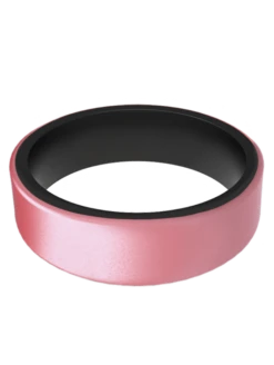 Women's Holographic Switch Reversible Silicone Ring -Silicone Jewelry & Accessories Womens Switch Holographic CosmicPinkBlack Front