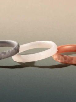 Women's Metallic Forged Stackable Silicone Ring -Silicone Jewelry & Accessories Womens.Classic.Metallic.Pearl .Lifestyle.2 7957f640 31a9 42cb 9443 094b847a5f11