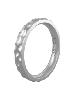 Women's Metallic Forged Stackable Silicone Ring -Silicone Jewelry & Accessories Womens.Classic.Metallic.Silver.Angle 297c2622 e7e1 4120 aca5 e3c40681762e