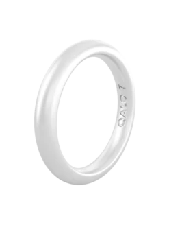 Women's Metallic Classic Stackable Silicone Ring -Silicone Jewelry & Accessories Womens.ClassicStack.Metallic.Pearl .Angle