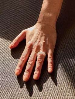 Women's Metallic Classic Stackable Silicone Ring -Silicone Jewelry & Accessories Womens.ClassicStack.Metallic.Pearl .Lifestyle.1