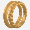 Women's Gold Double Stack -Silicone Jewelry & Accessories Womens.DoubleStack.Metallic.Gold .Angle