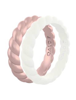 Women's Rose Gold & White Double Stack