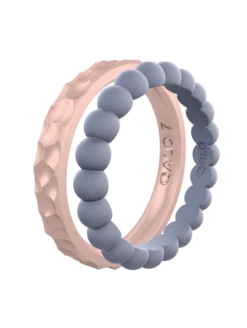 Women's Rose Gold & Berry Double Stack